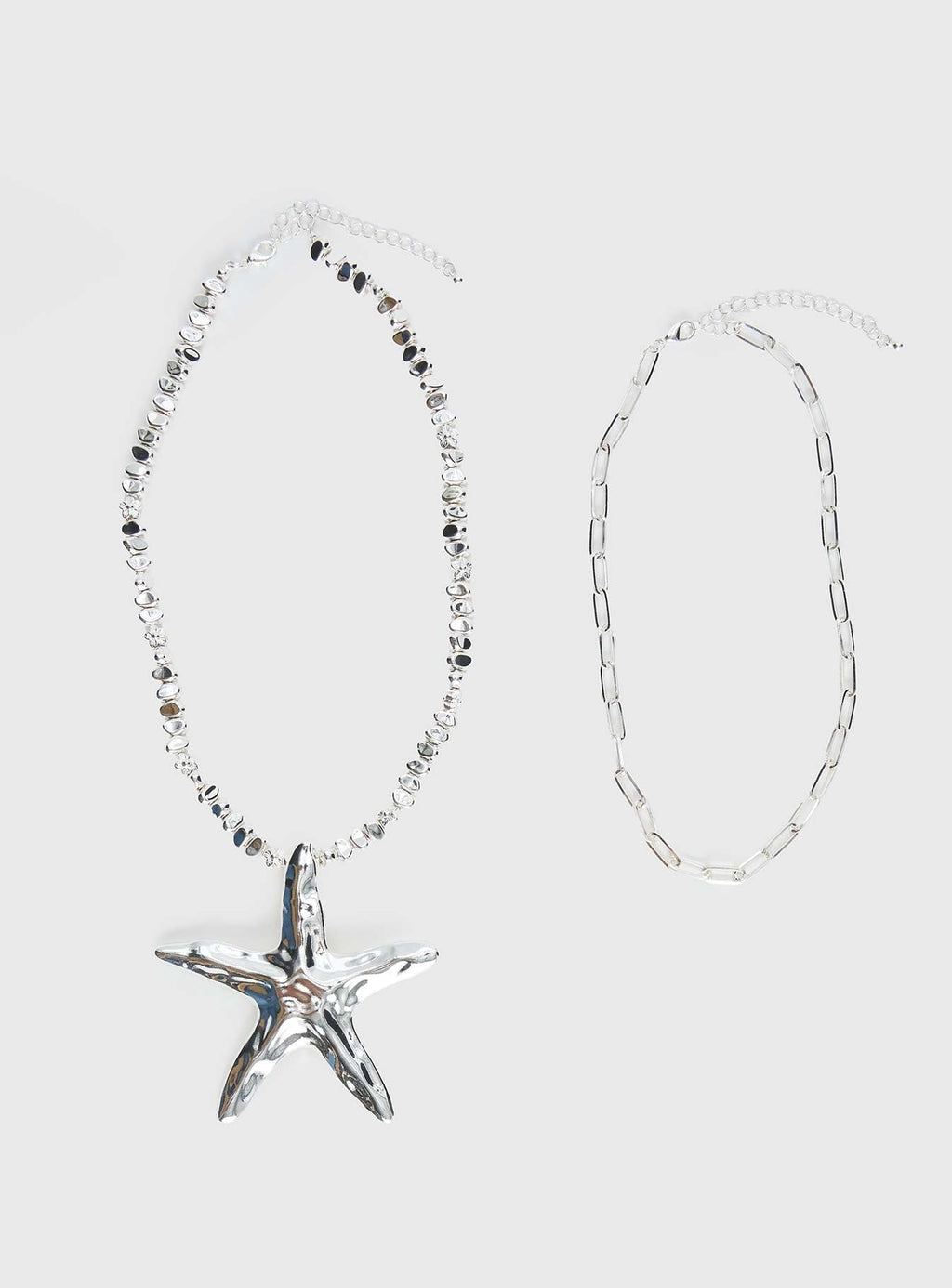 Covey Necklace Set Silver