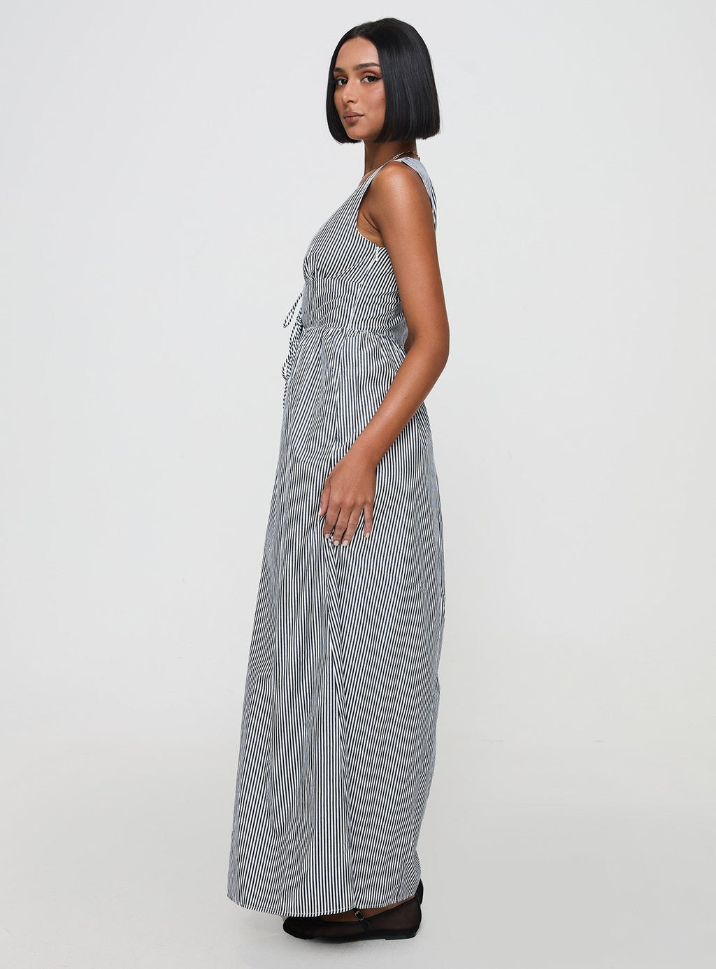 Pokey Maxi Dress Black / White Stripe Petite