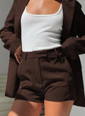 Ellerie Tailored Shorts Chocolate