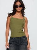 Bare It All Buckle Detail Top Green