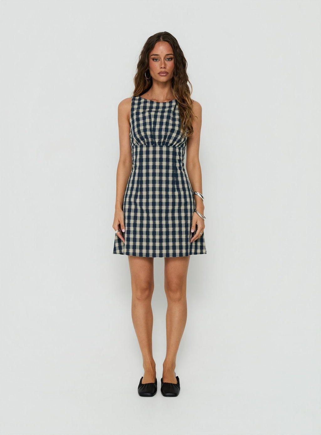 Sweet Somethings Mini Dress Navy Check