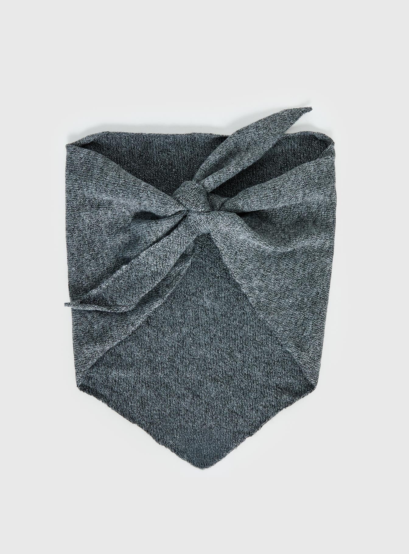 Real Talk Knit Wrap Scarf Grey