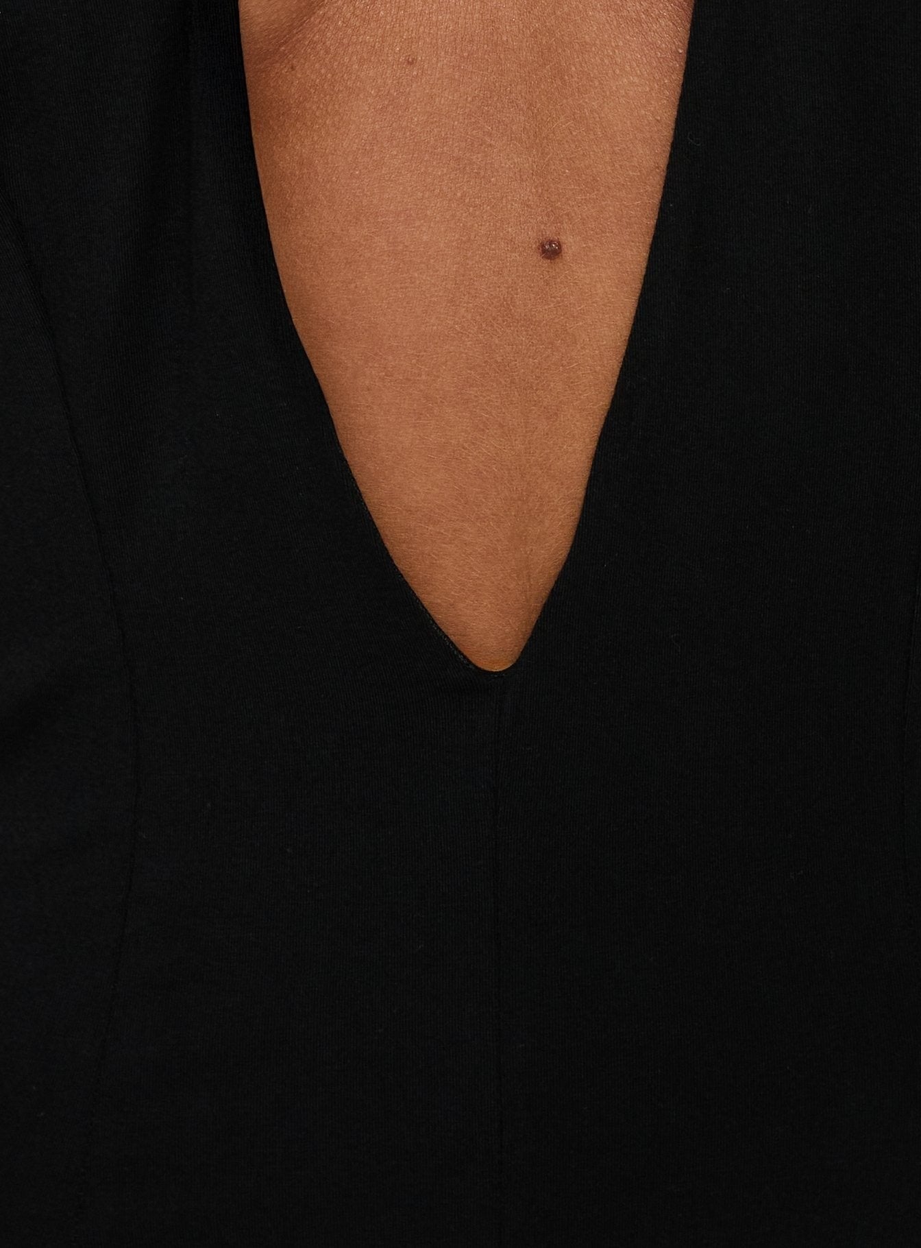 Think About Me Plunge Neck Racerback Maxi Dress Black