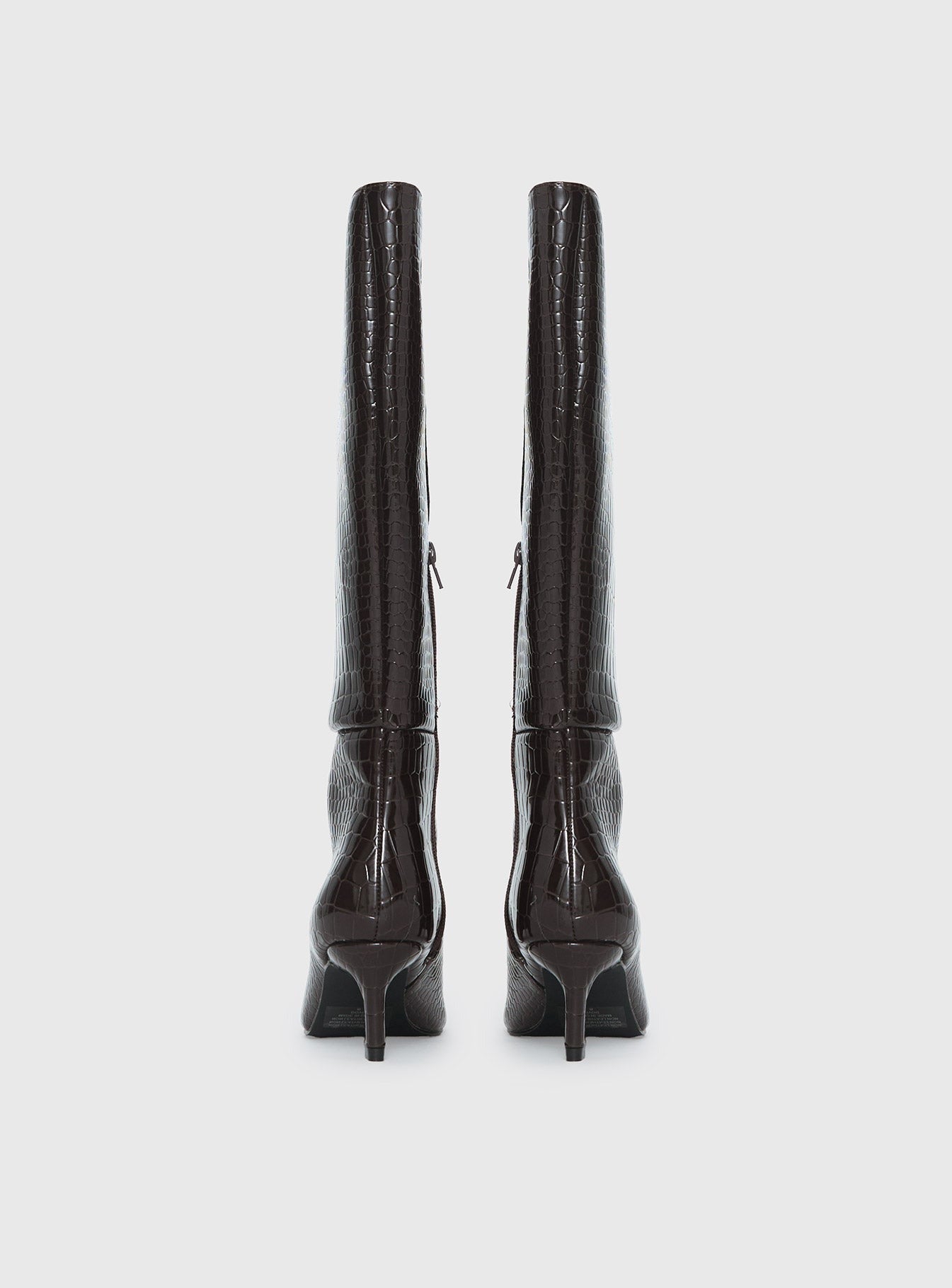 Therapy Dove Knee High Boots Chocolate Croc