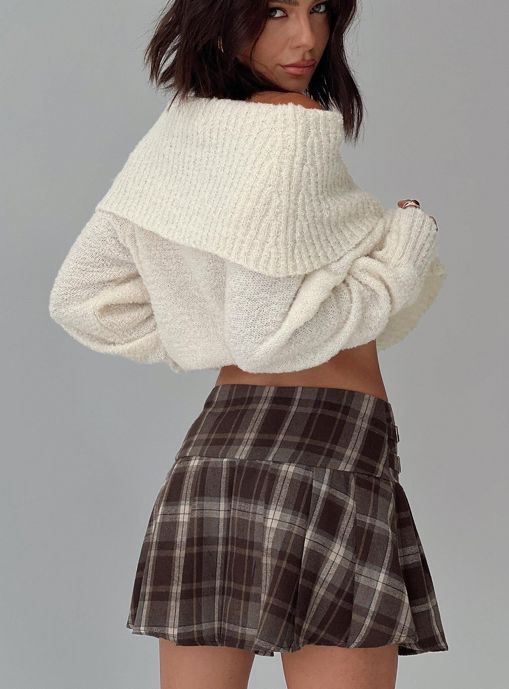 Cartwright Mini Skirt Brown Check