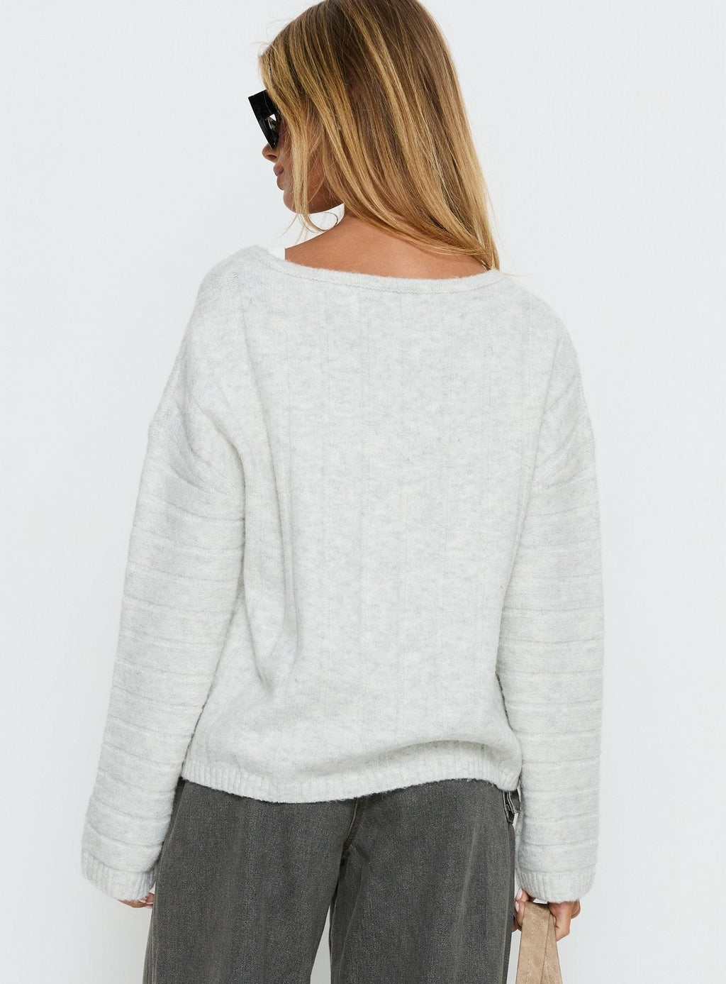 Main Thing Knit Sweater Grey Marle