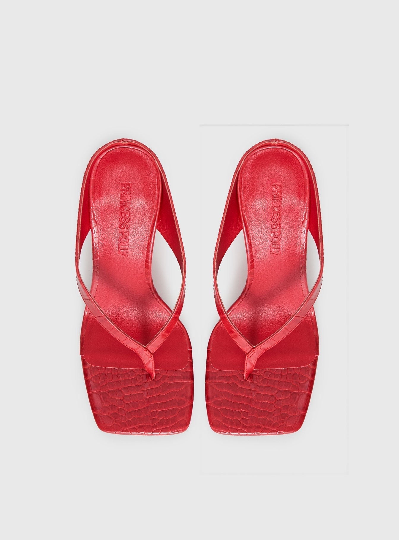 Nylah Wedge Heels Red Croc