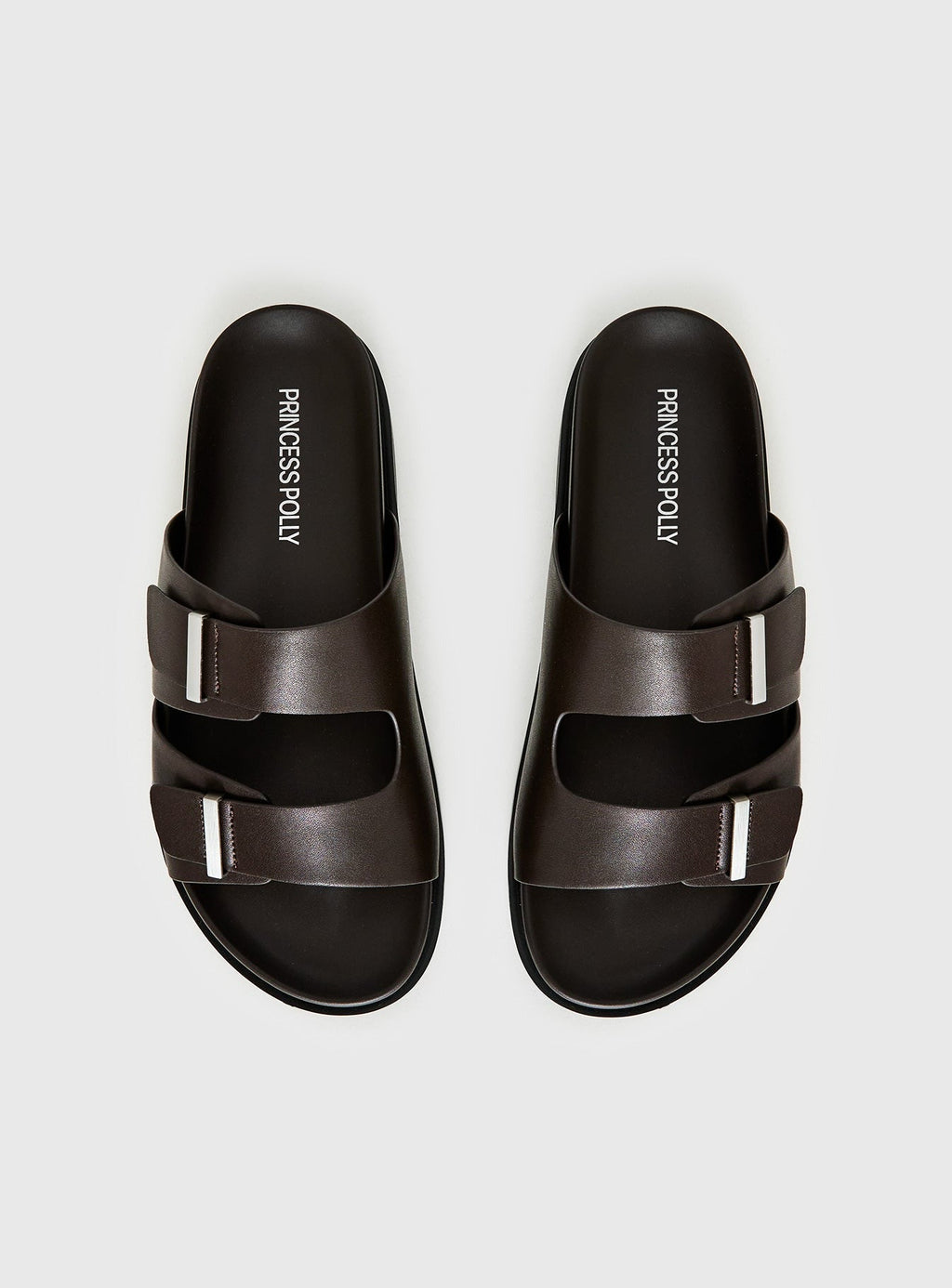 Dedication Double Strap Sandals Chocolate