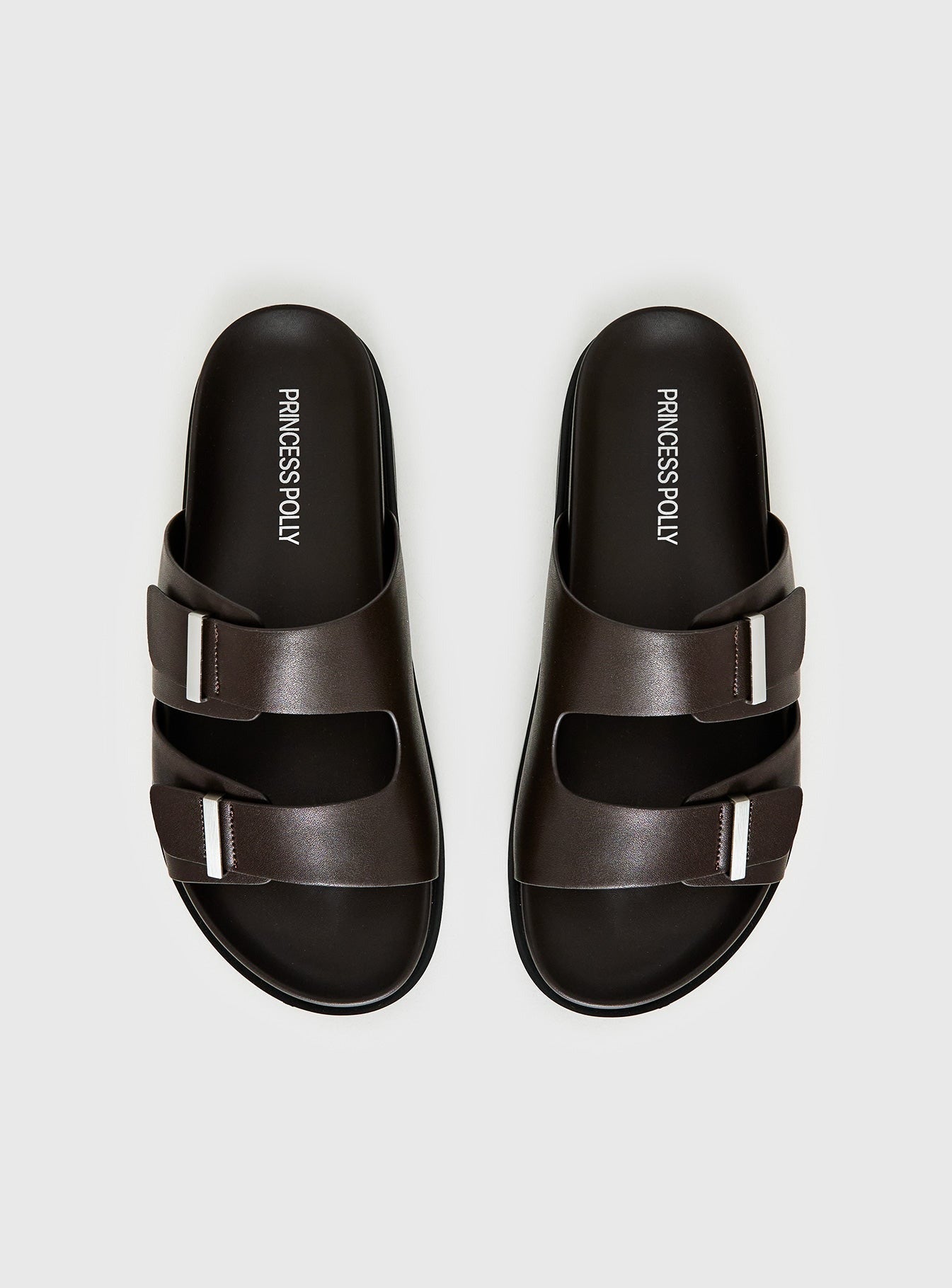Dedication Double Strap Sandals Chocolate