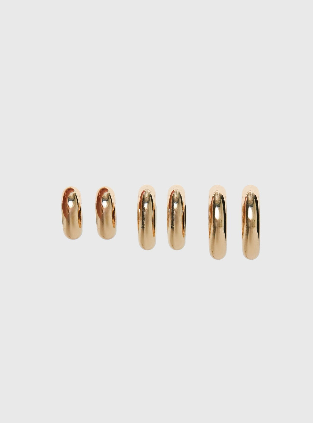 Delah Hoop Earring Pack Gold