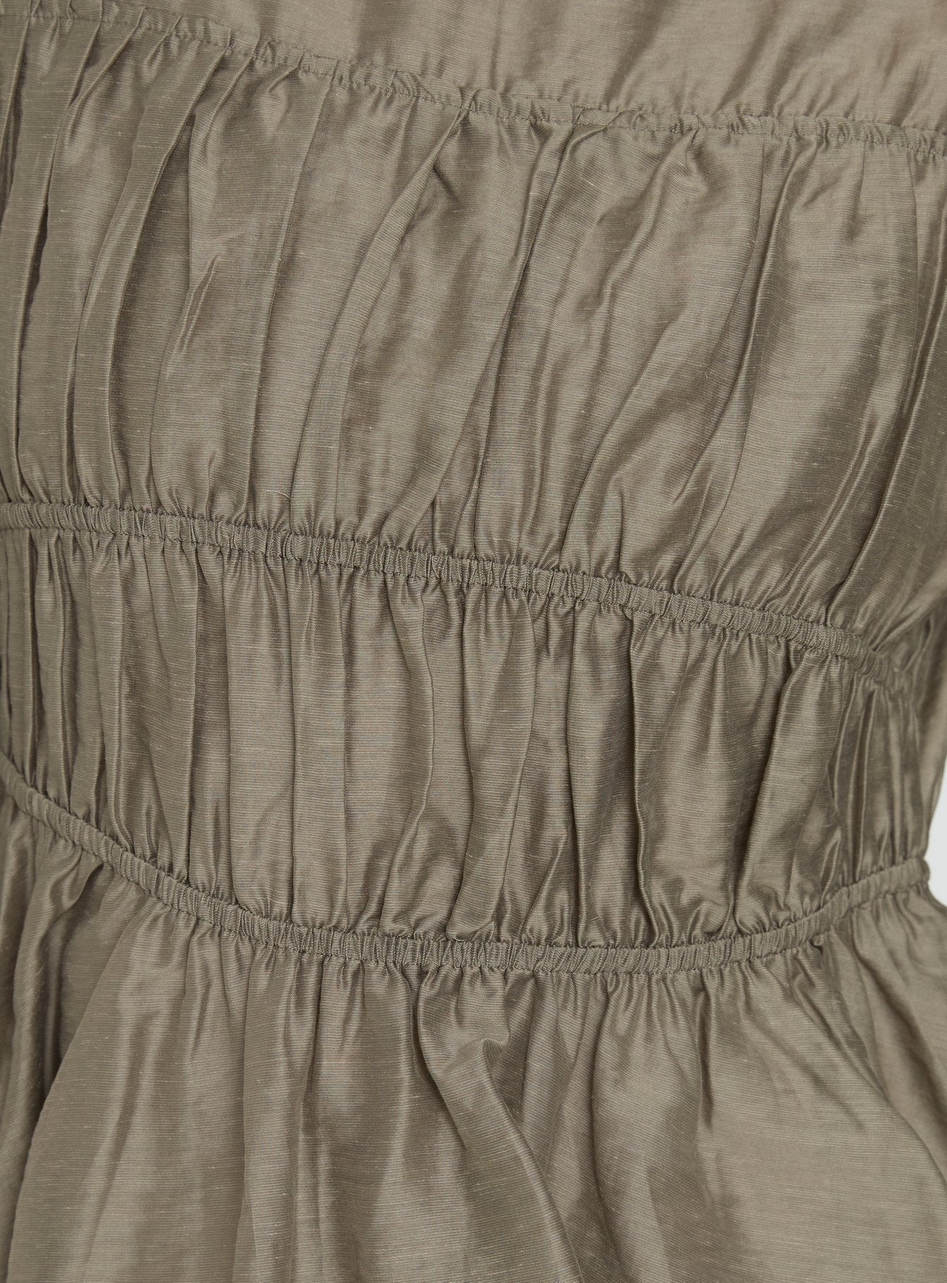 Xamira Ruched Long Sleeve Top Olive