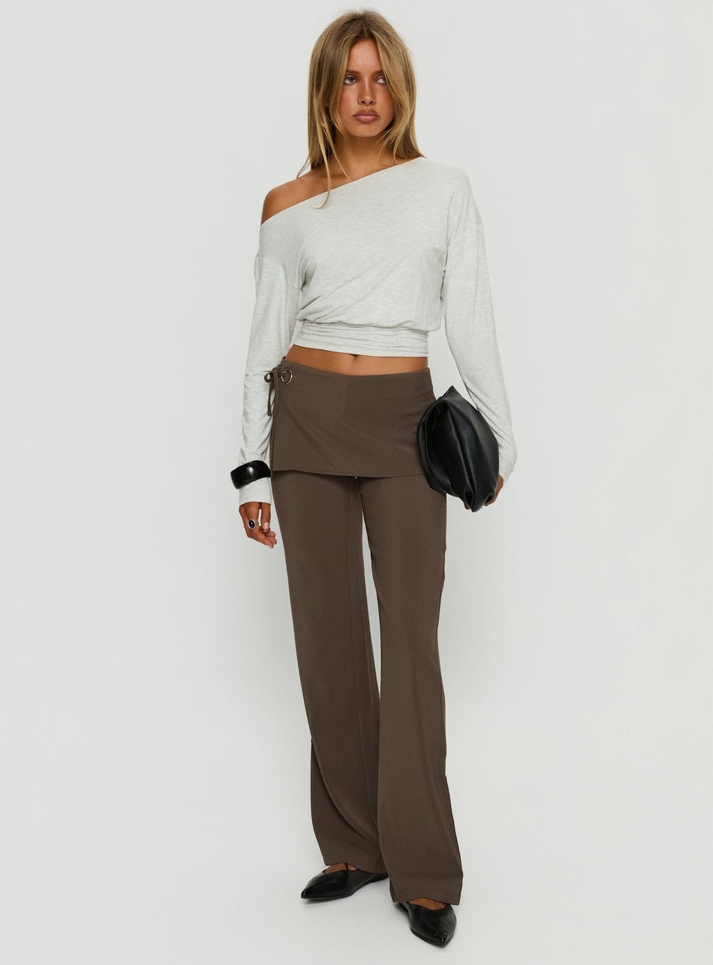 Elka Wrap Trousers Truffle