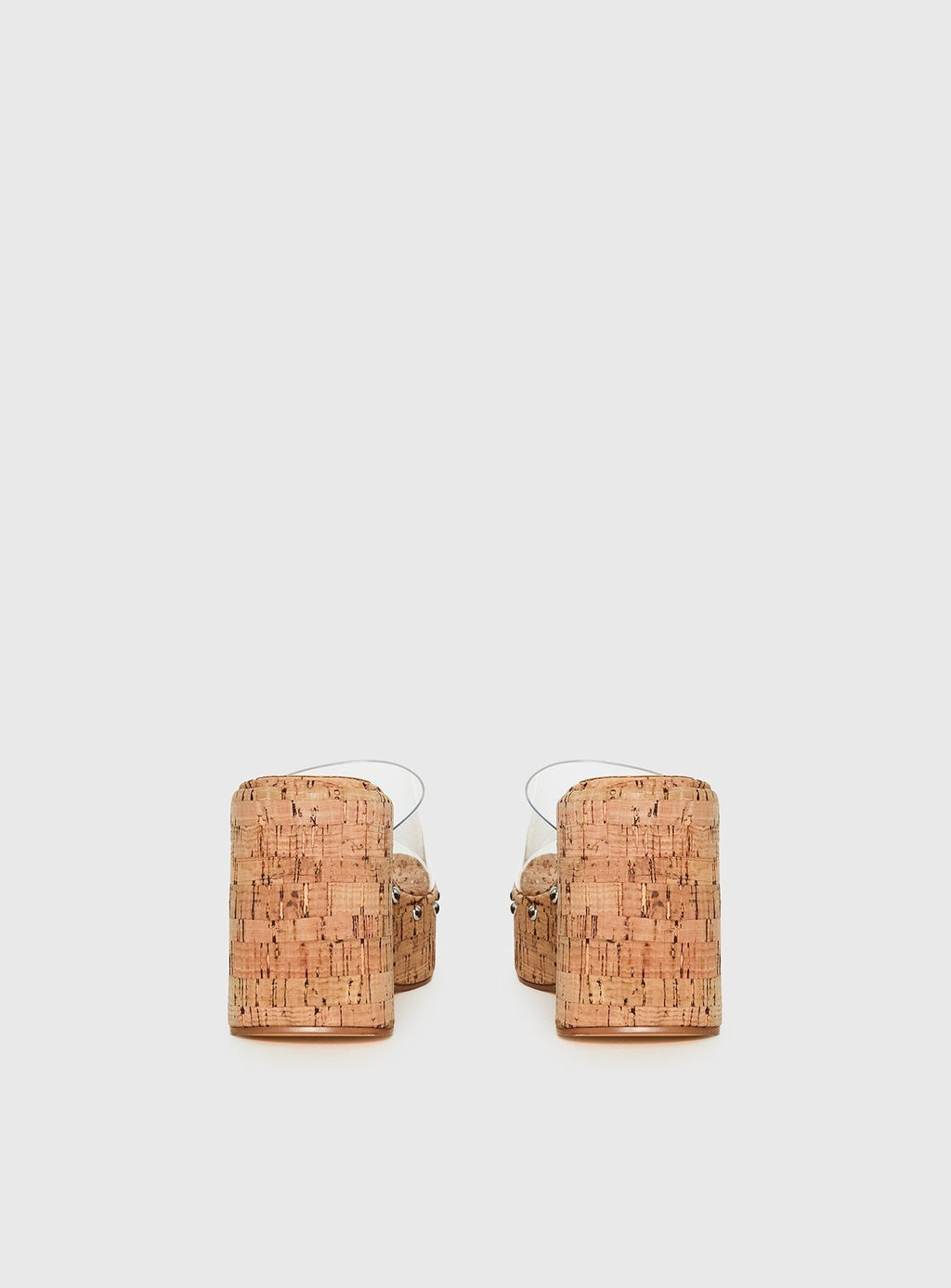 Pale Moonlight Platform Heels Cork / Clear