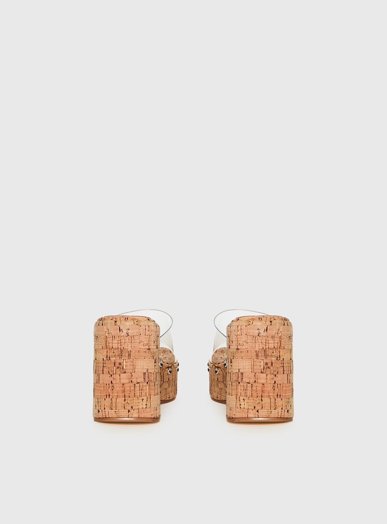 Pale Moonlight Platform Heels Cork / Clear
