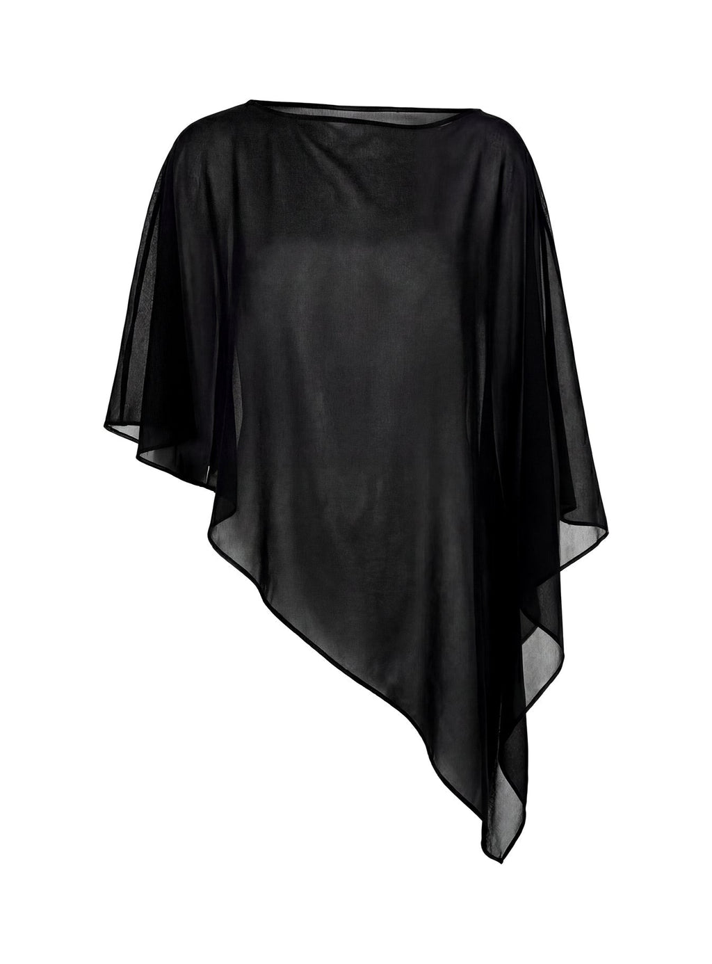 Mairelle Sheer Poncho Black