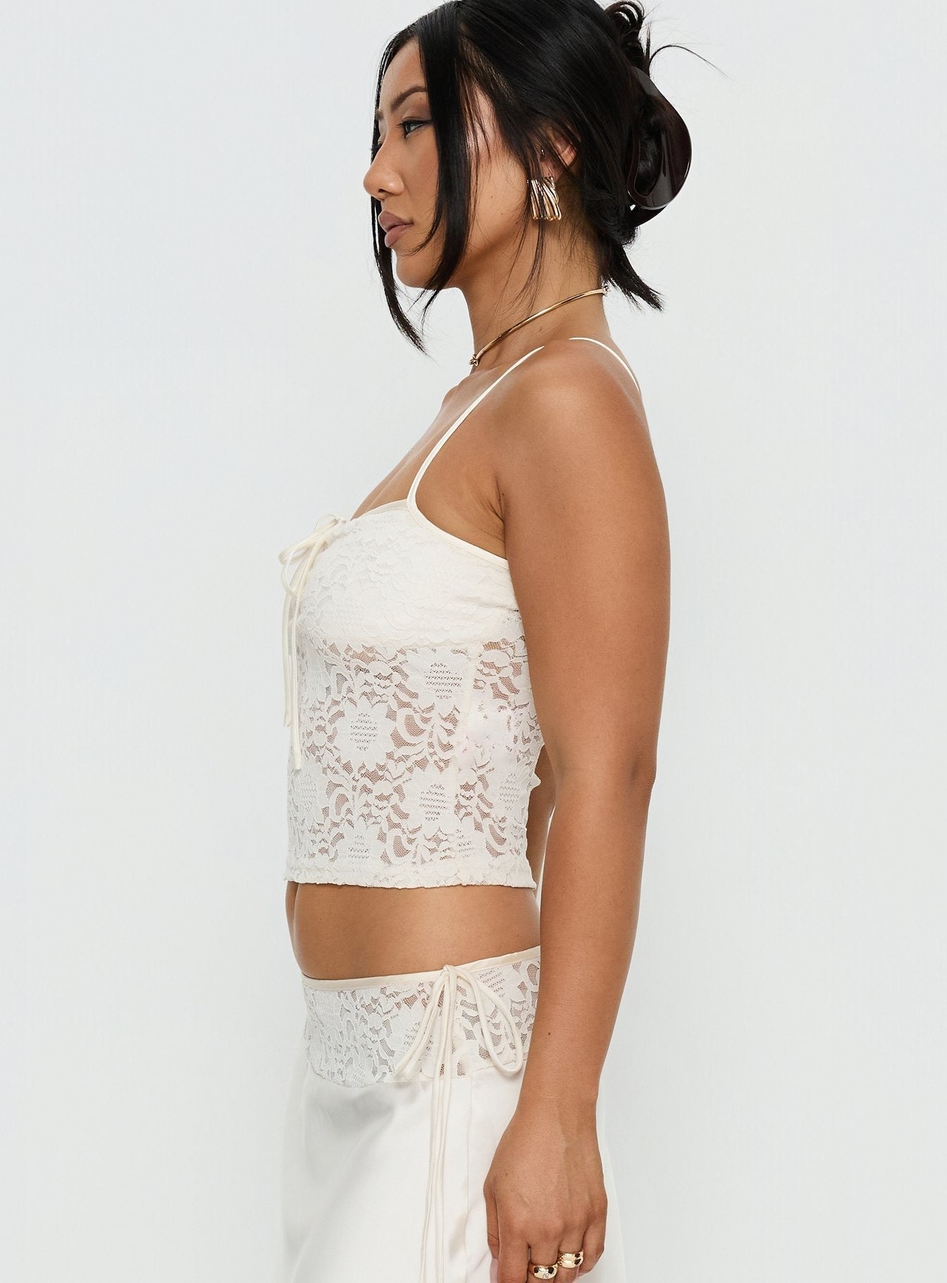 Evlin Lace Cami Top Cream