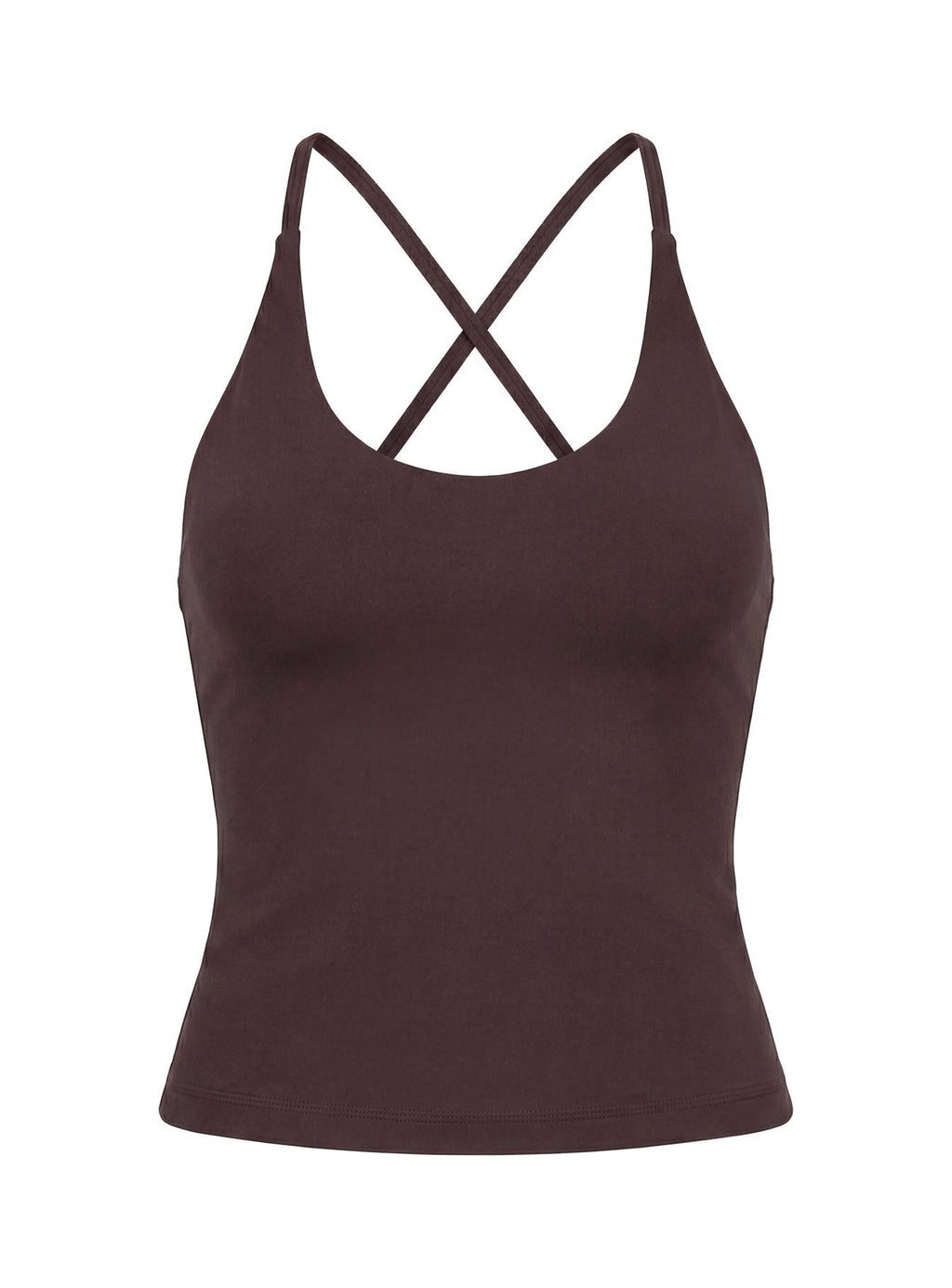 Pace Active Cross Back Tank Top Brown