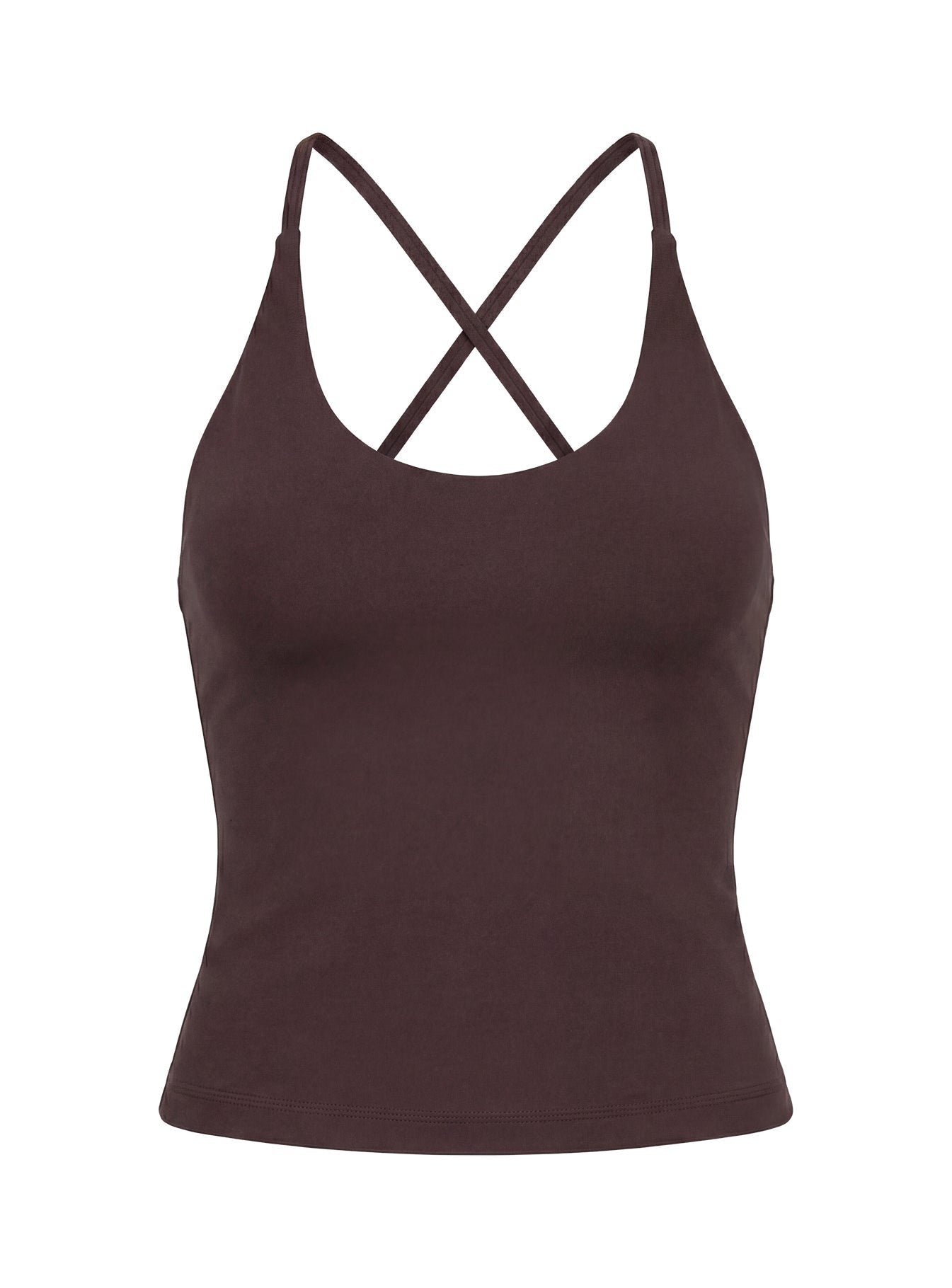 Pace Active Cross Back Tank Top Brown