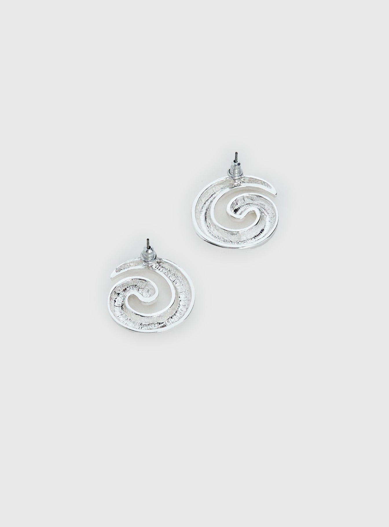 Sold On You Spiral Earrings Silver