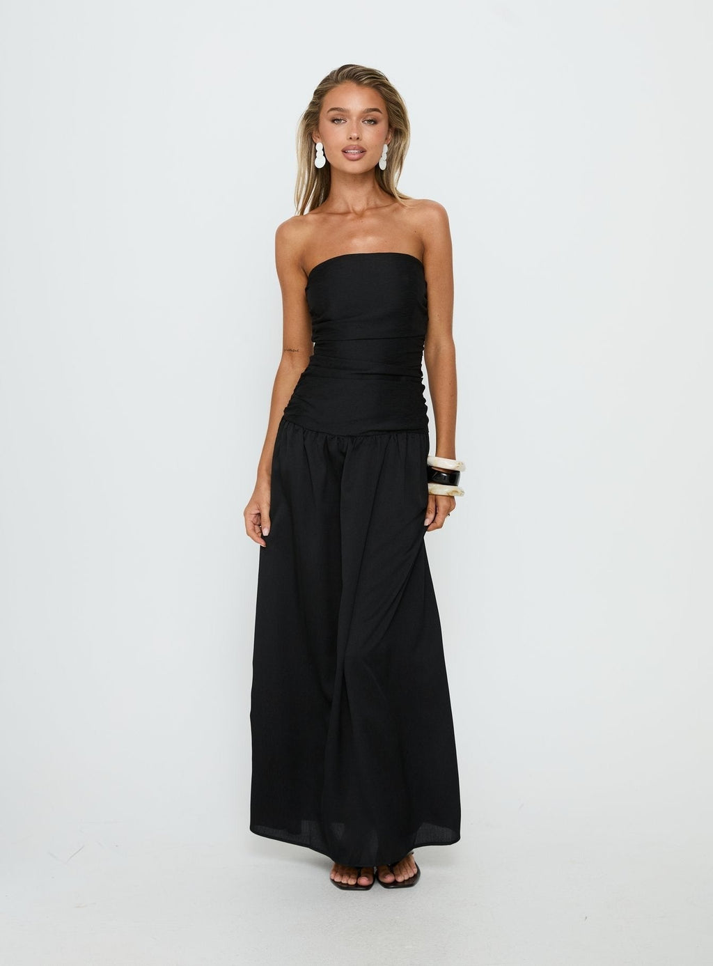 Adessa Strapless Maxi Dress Black