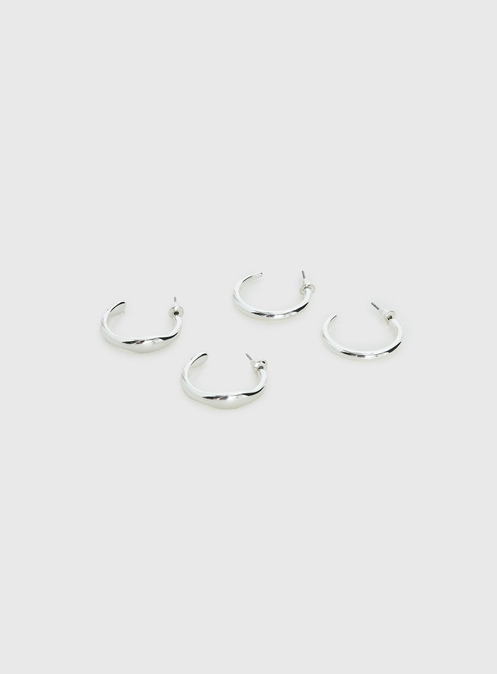 Lahna Hoop Earring Pack Silver