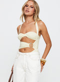 Emeraylde Halter Bodysuit Baby Yellow