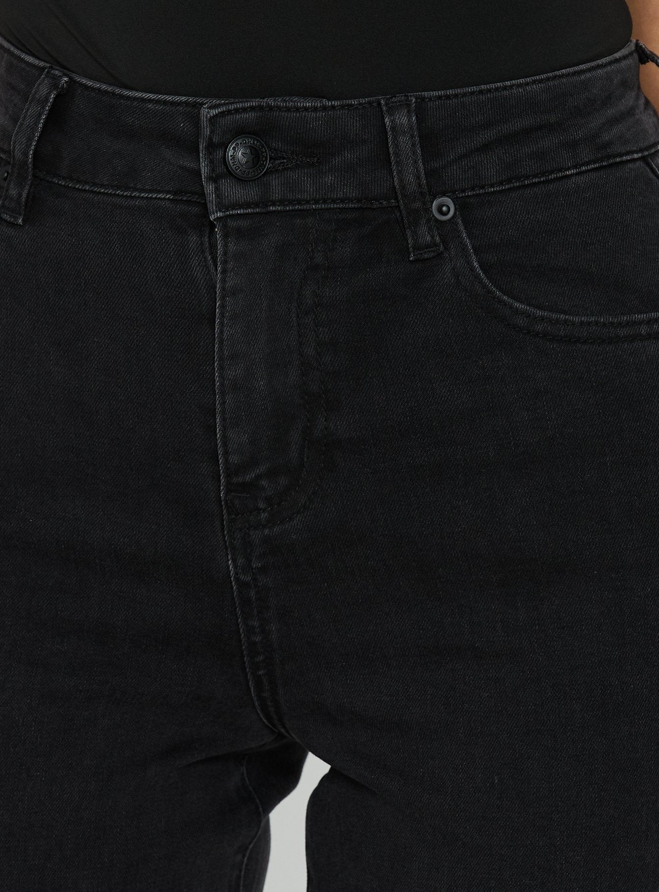 Thearlie High Rise Flared Jeans Washed Black