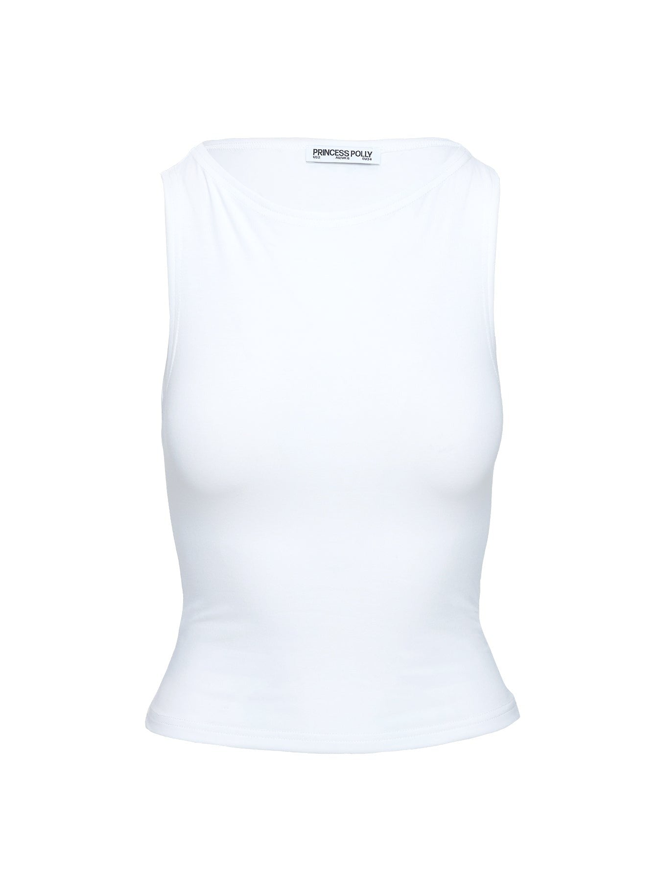 Fitzy High Neck Top White