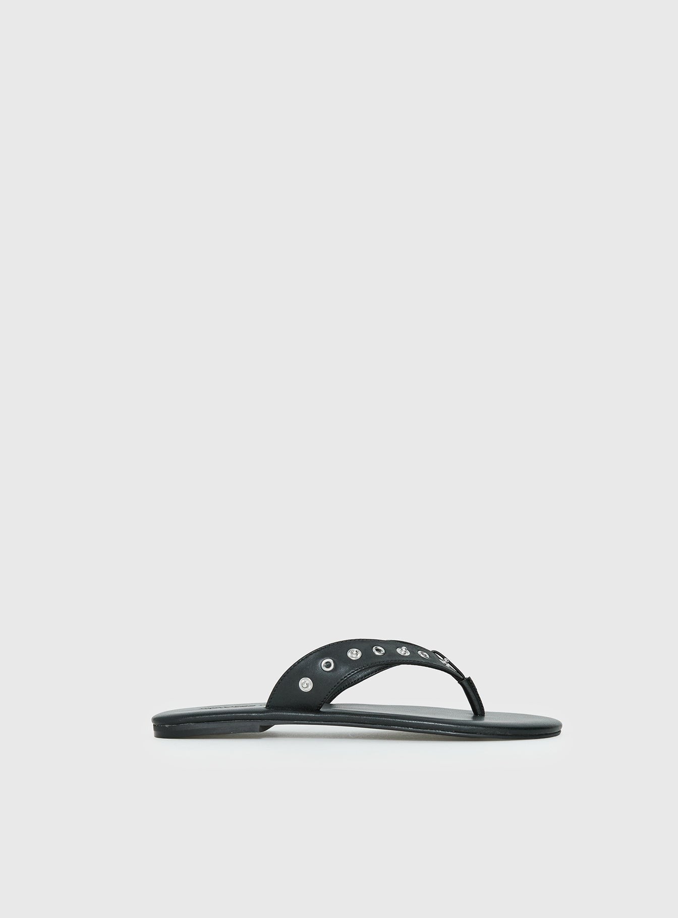 Lyana Eyelet Detail Sandals Black