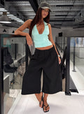 Busy Busy Low Baggy Capri Pant Black