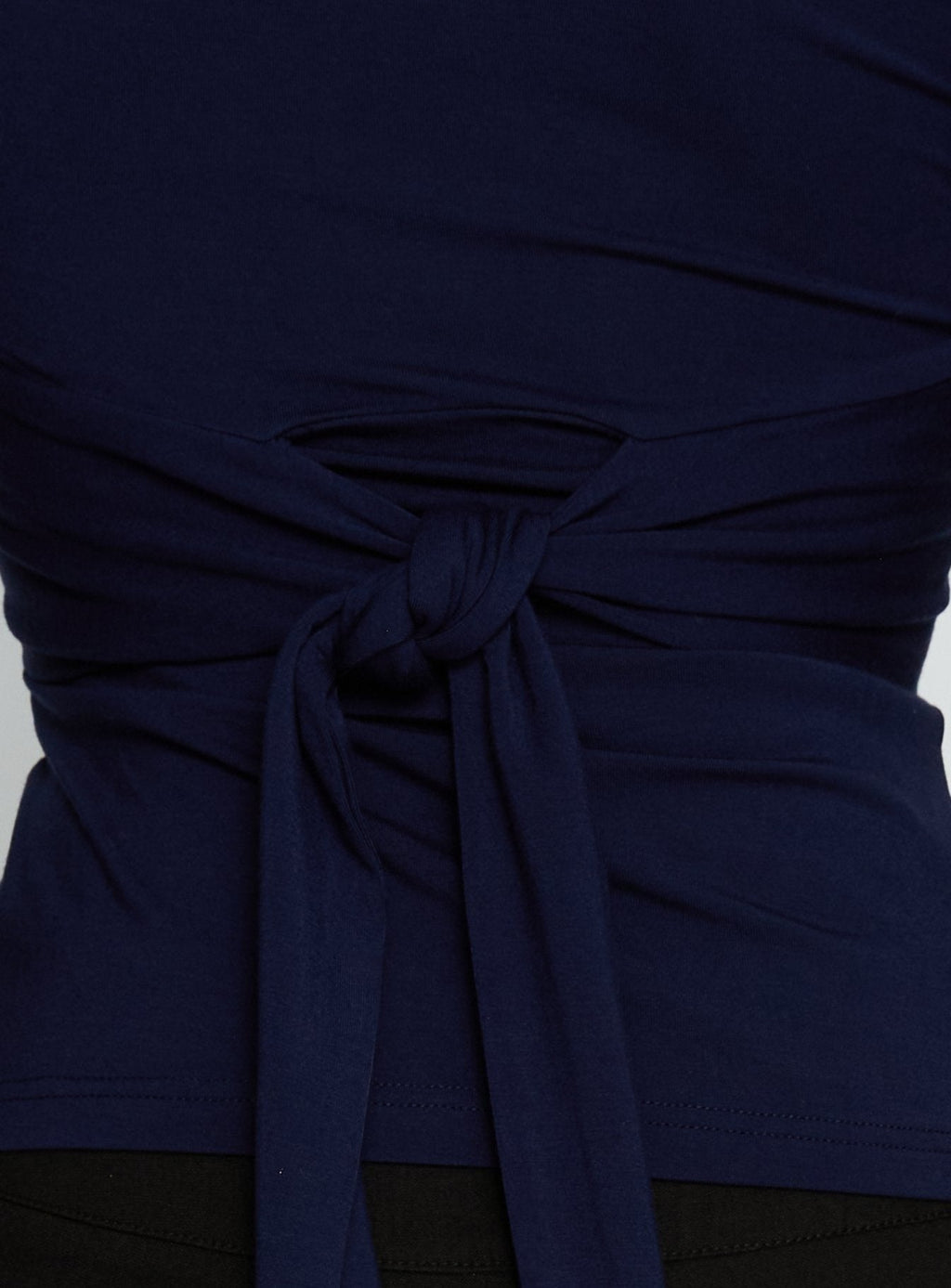 Madelon Long Sleeve Wrap Top Navy