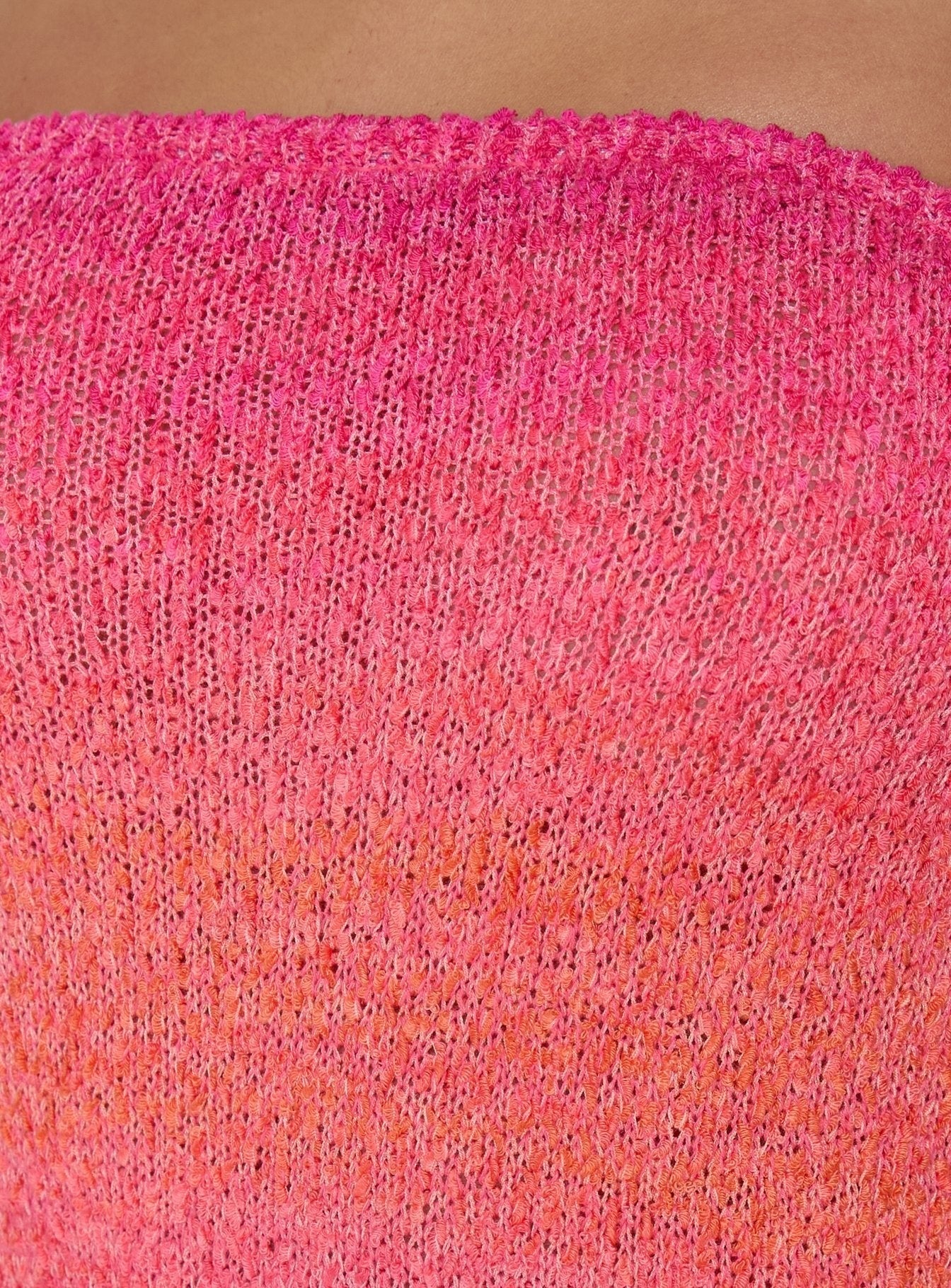 Cesira Strapless Knit Mini Dress Pink Ombre