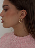 Rumie Oval Earrings Gold