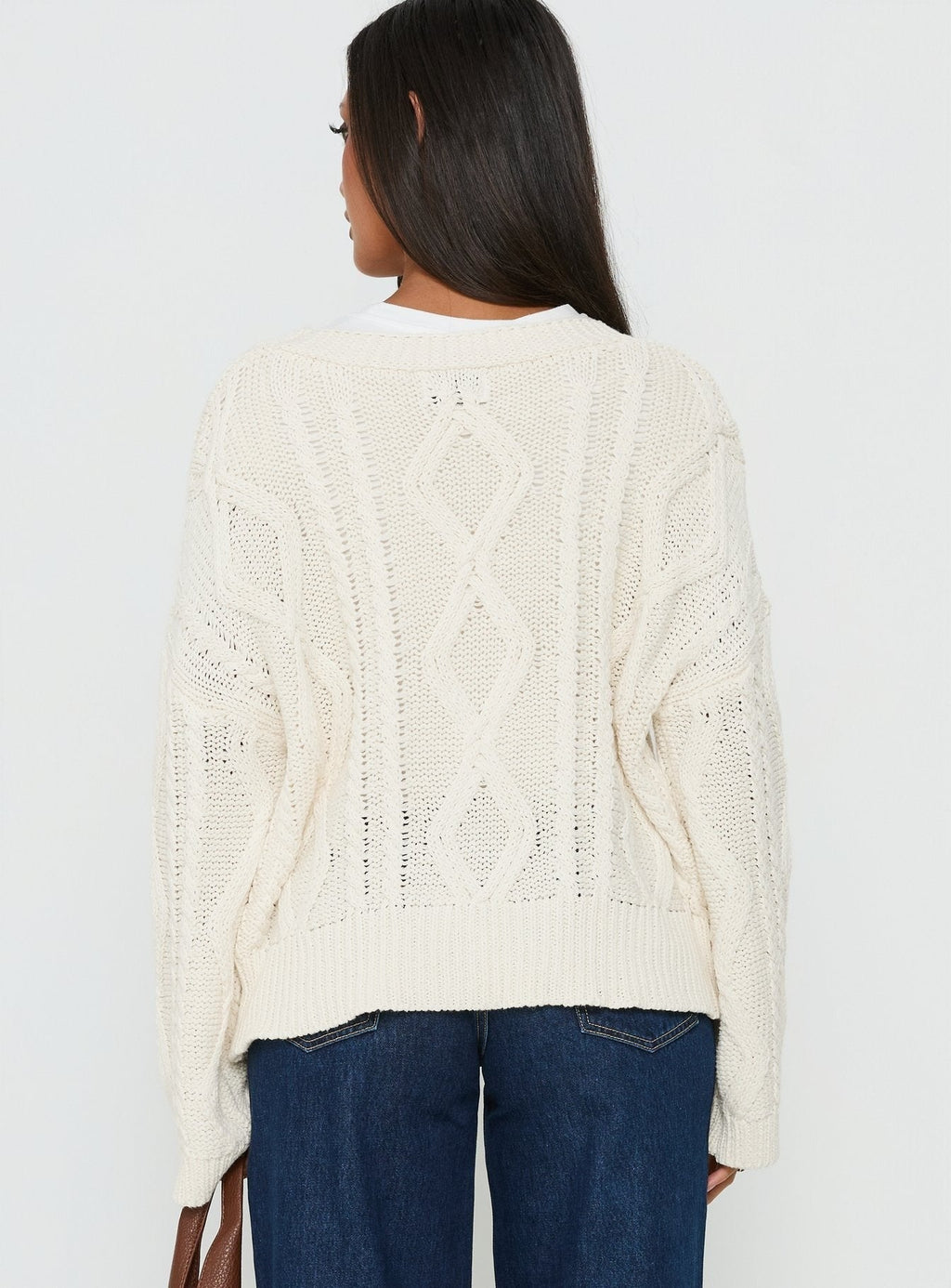 Selfless Love Cable Knit Cardigan Cream