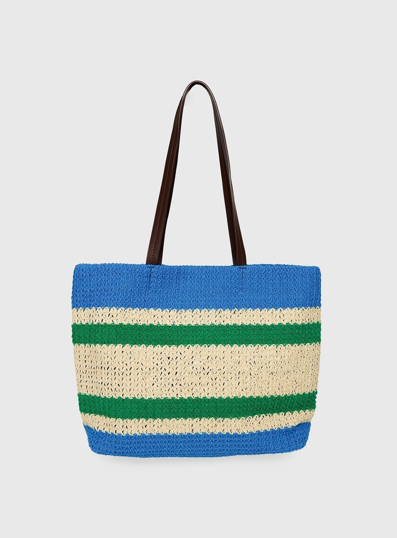 Encanto Tote Bag Blue / Green Stripe