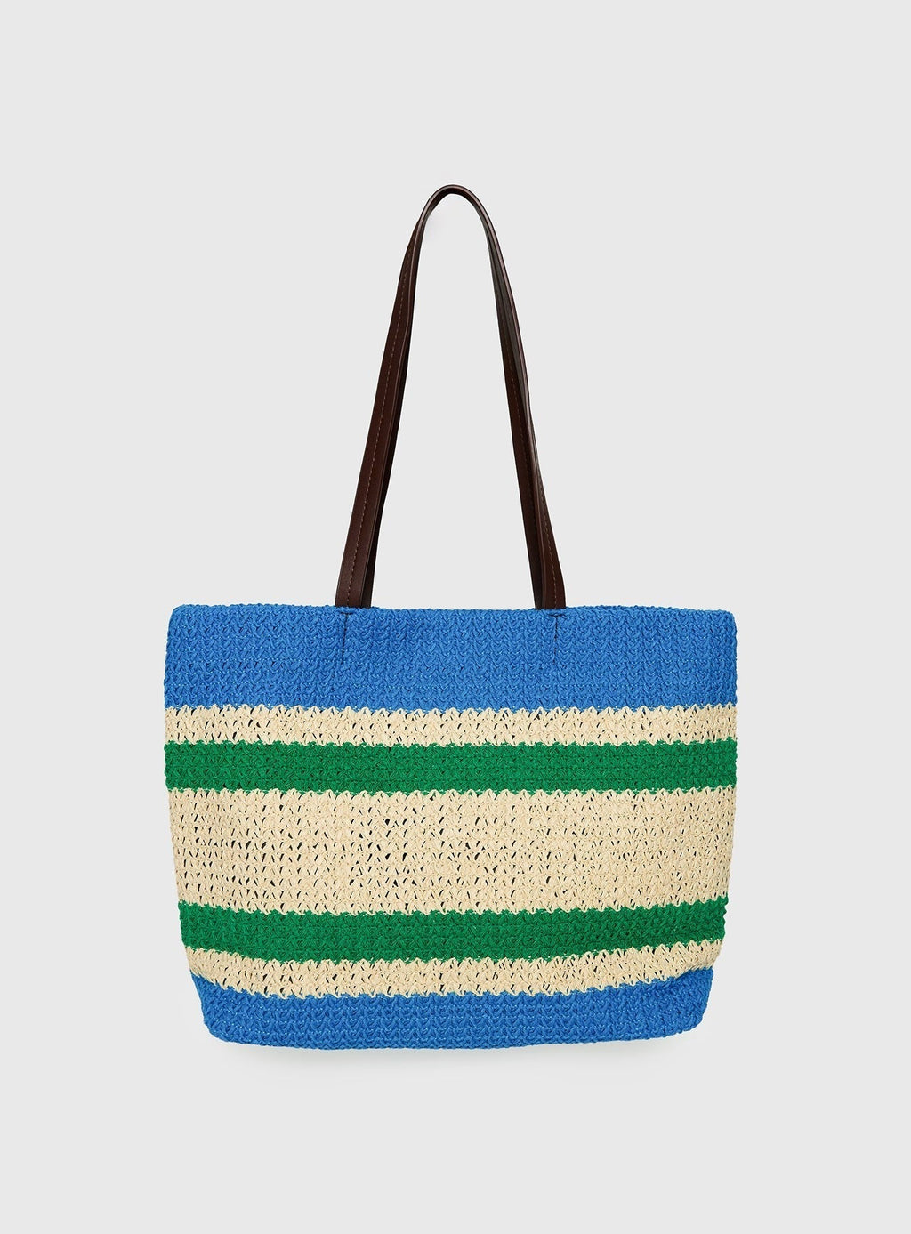 Encanto Tote Bag Blue / Green Stripe