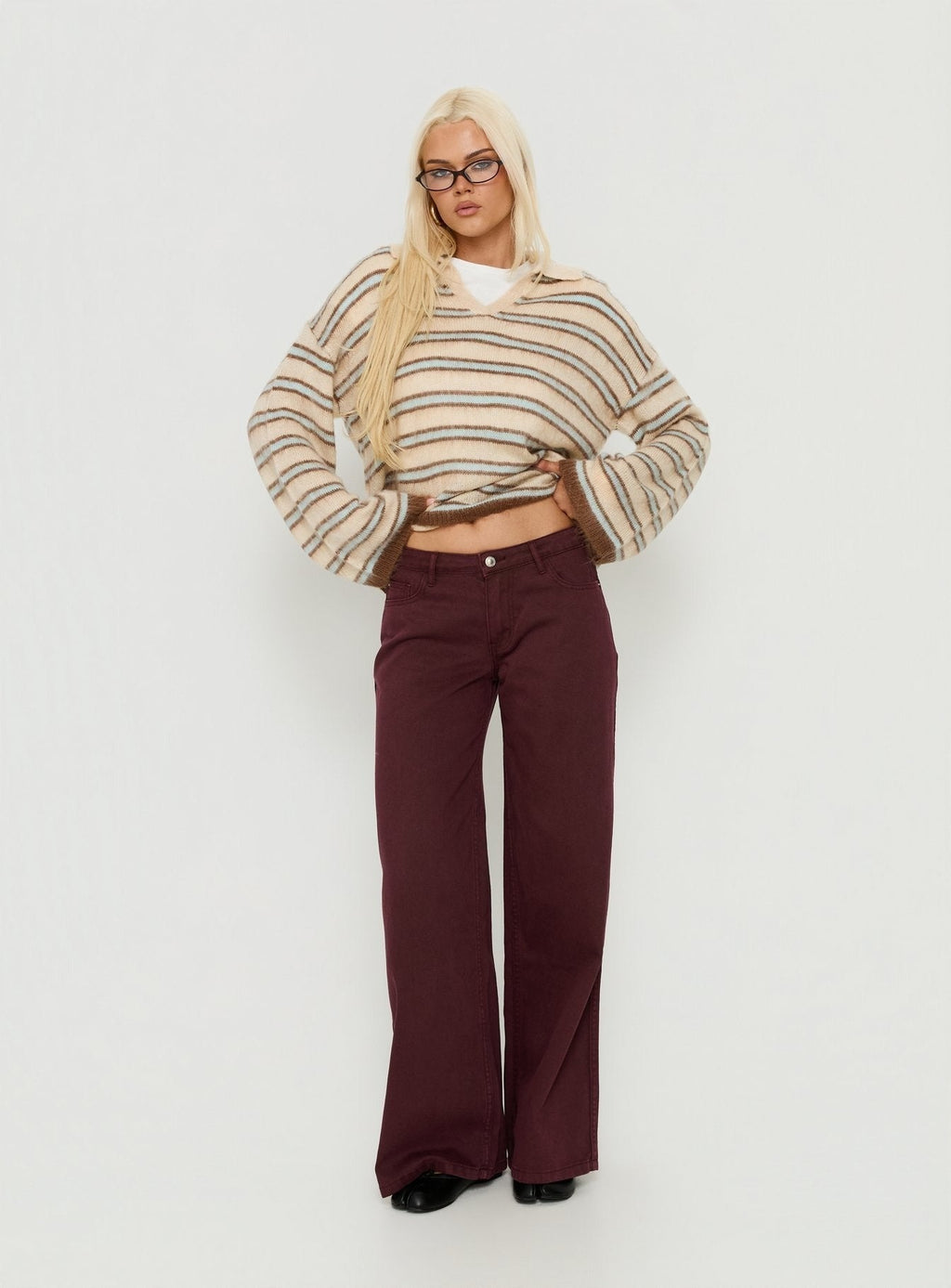 Powers Rugby Cable Knit Jumper Stripe