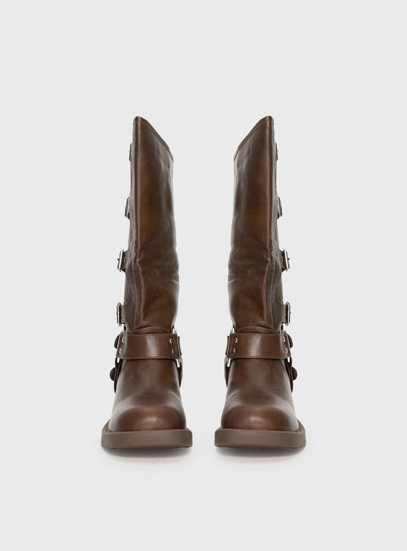 Buckle Down Boots Brown