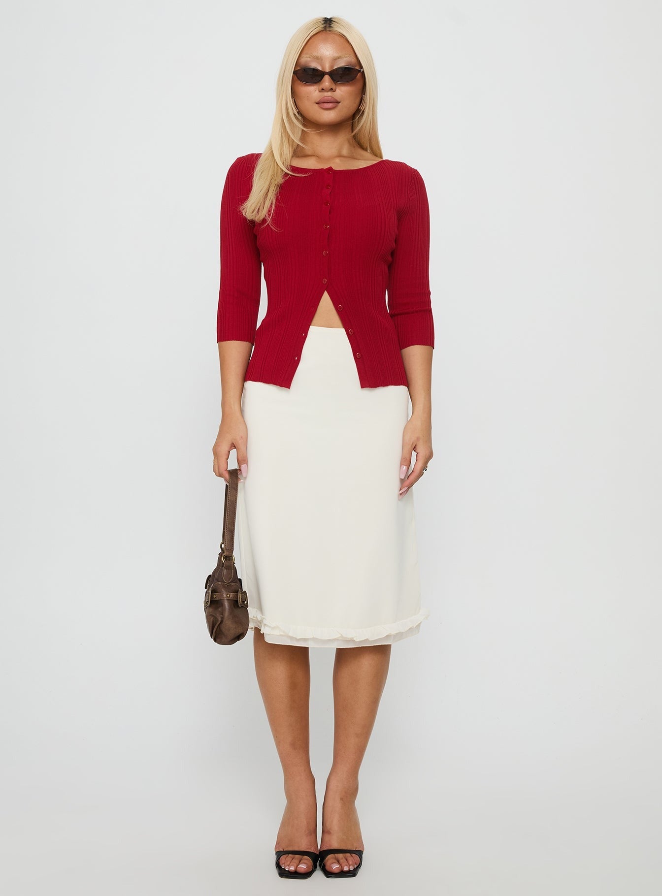 Need My Love 3/4 Sleeve Top Red
