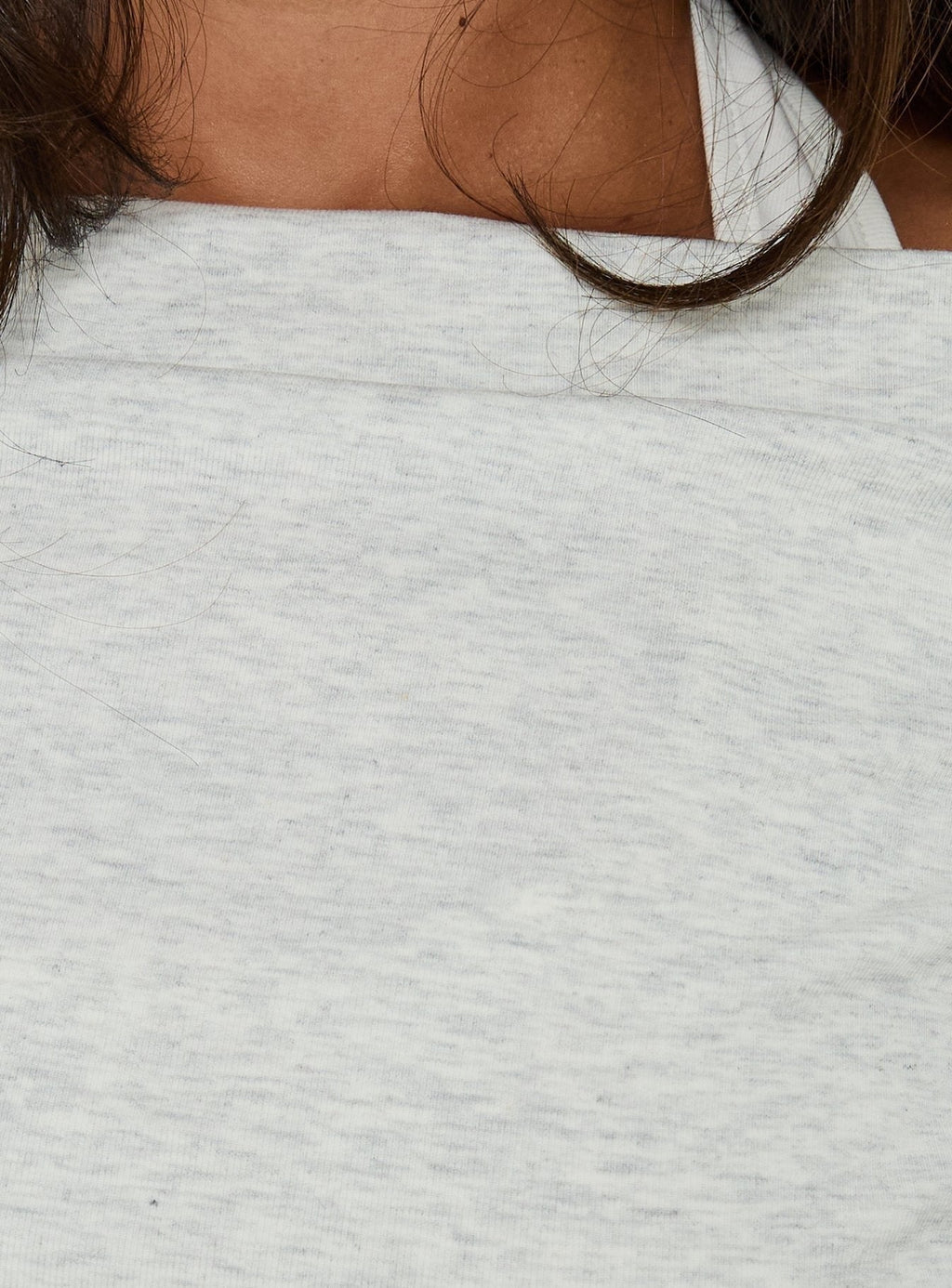 Elizebetta Layered Halter Top Grey / White
