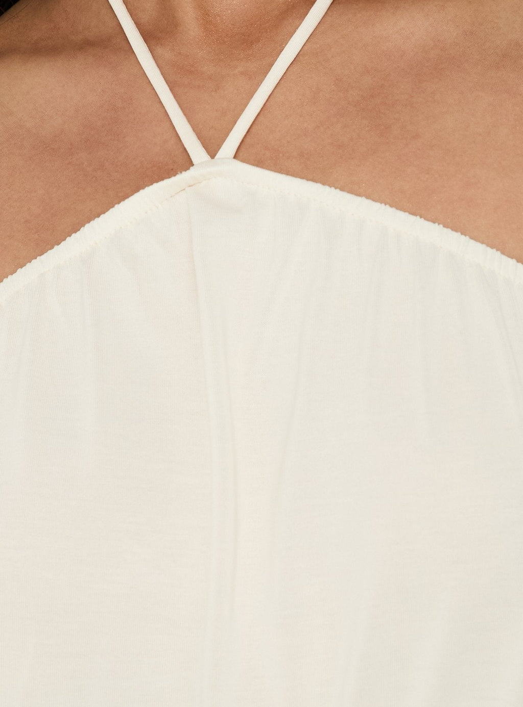 Summer Sorbet Gathered Halter Top Cream