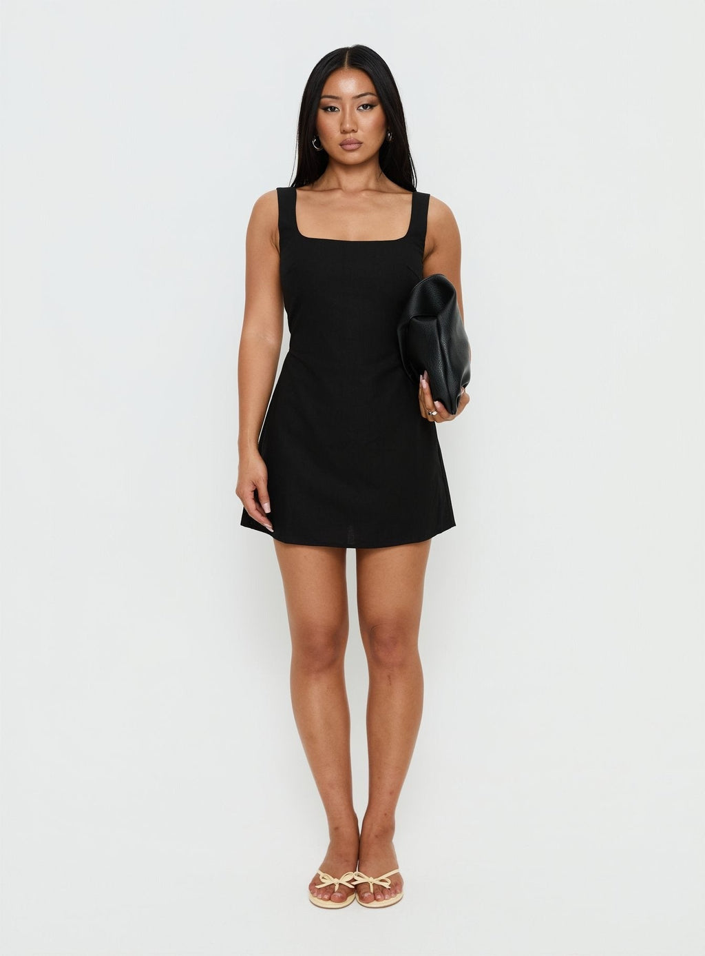 Devinn Square Neck Romper Black