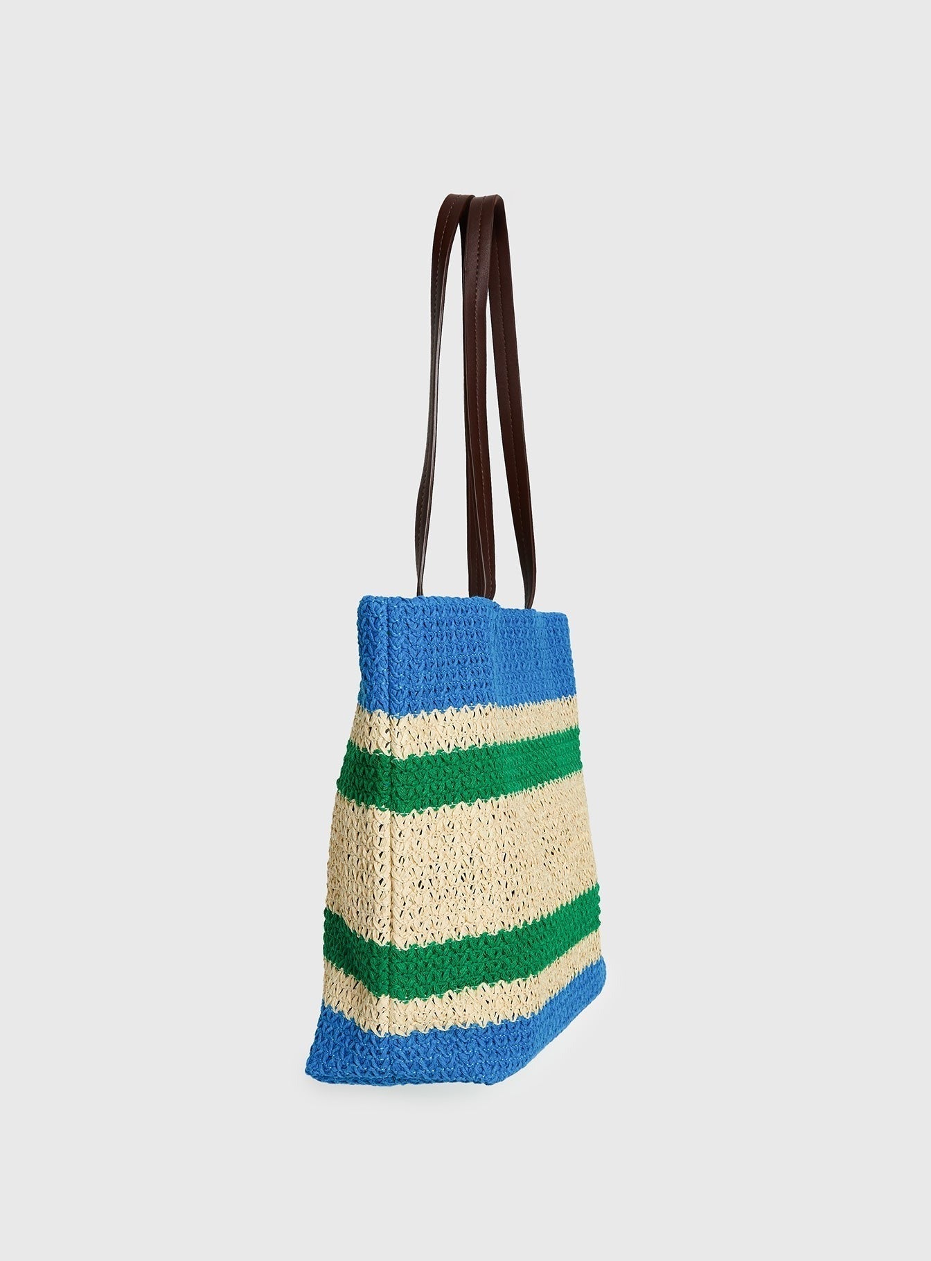 Encanto Tote Bag Blue / Green Stripe