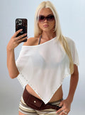Safe Space Sheer Poncho White