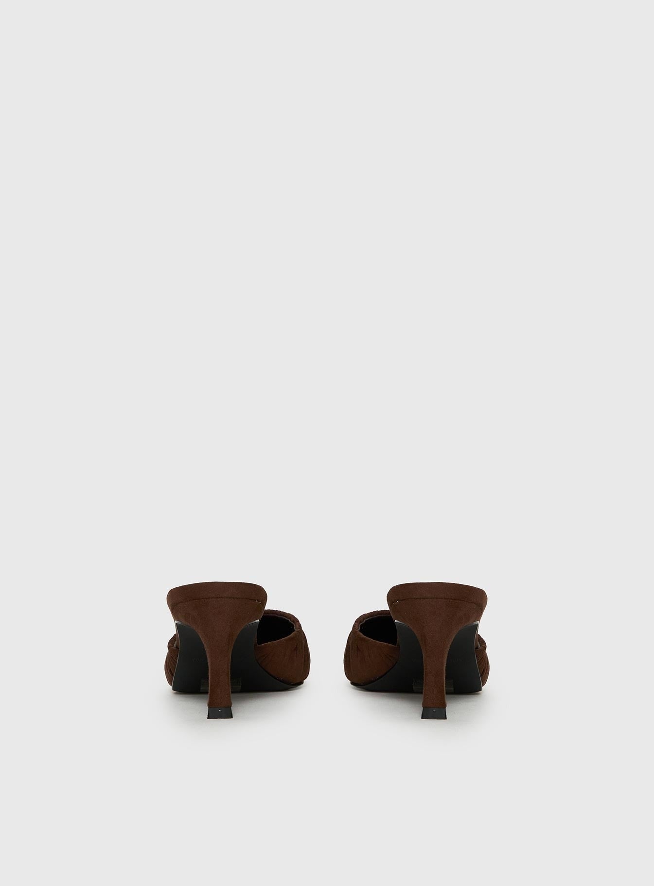 Admiration Pointed Toe Faux Suede Heels Brown