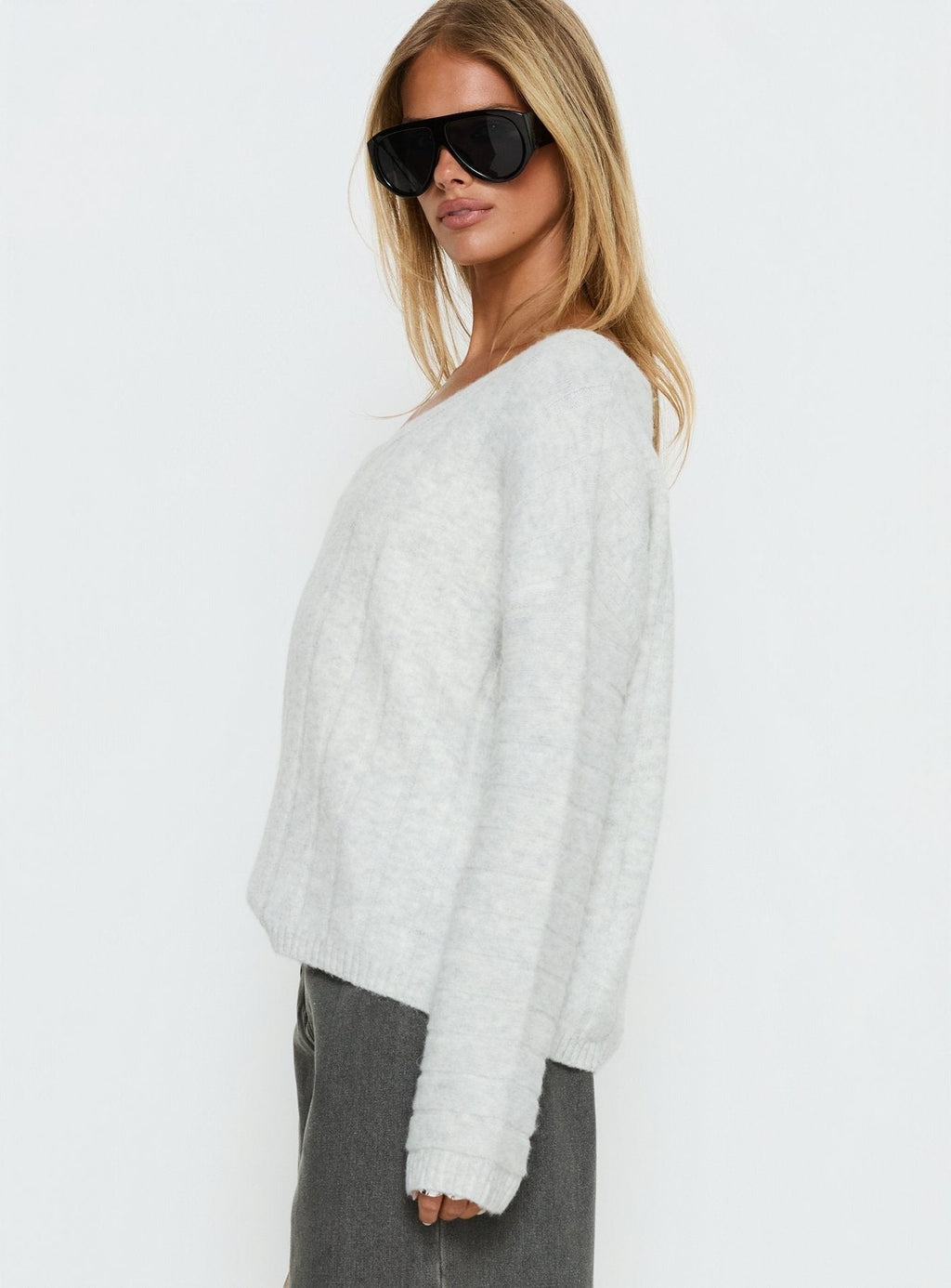 Main Thing Knit Sweater Grey Marle