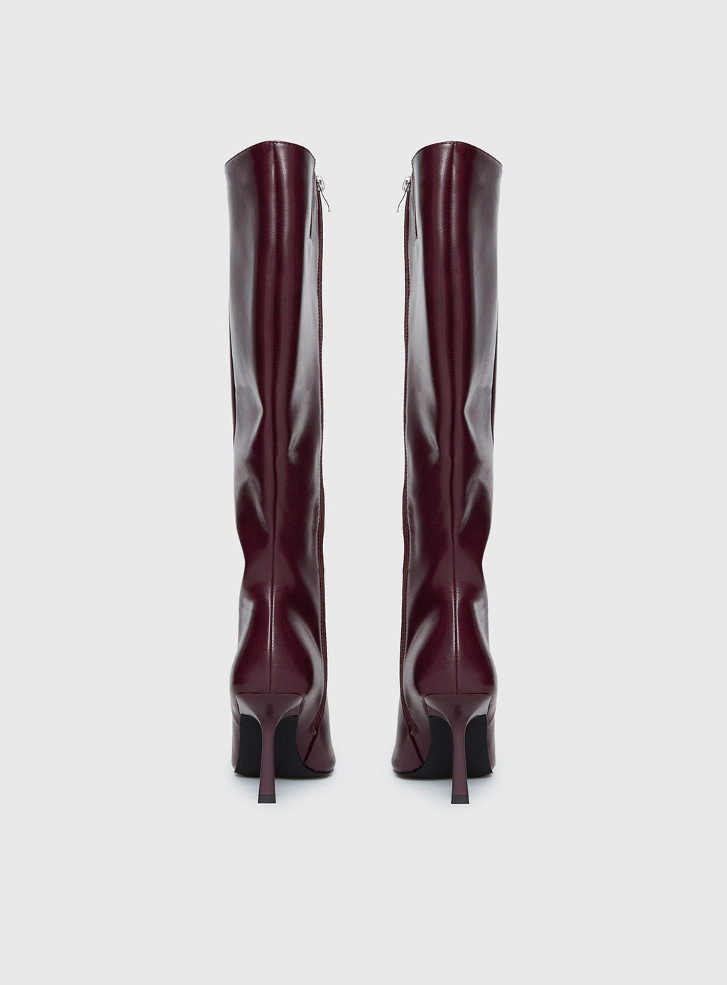 Harrie Knee High Boots Burgundy
