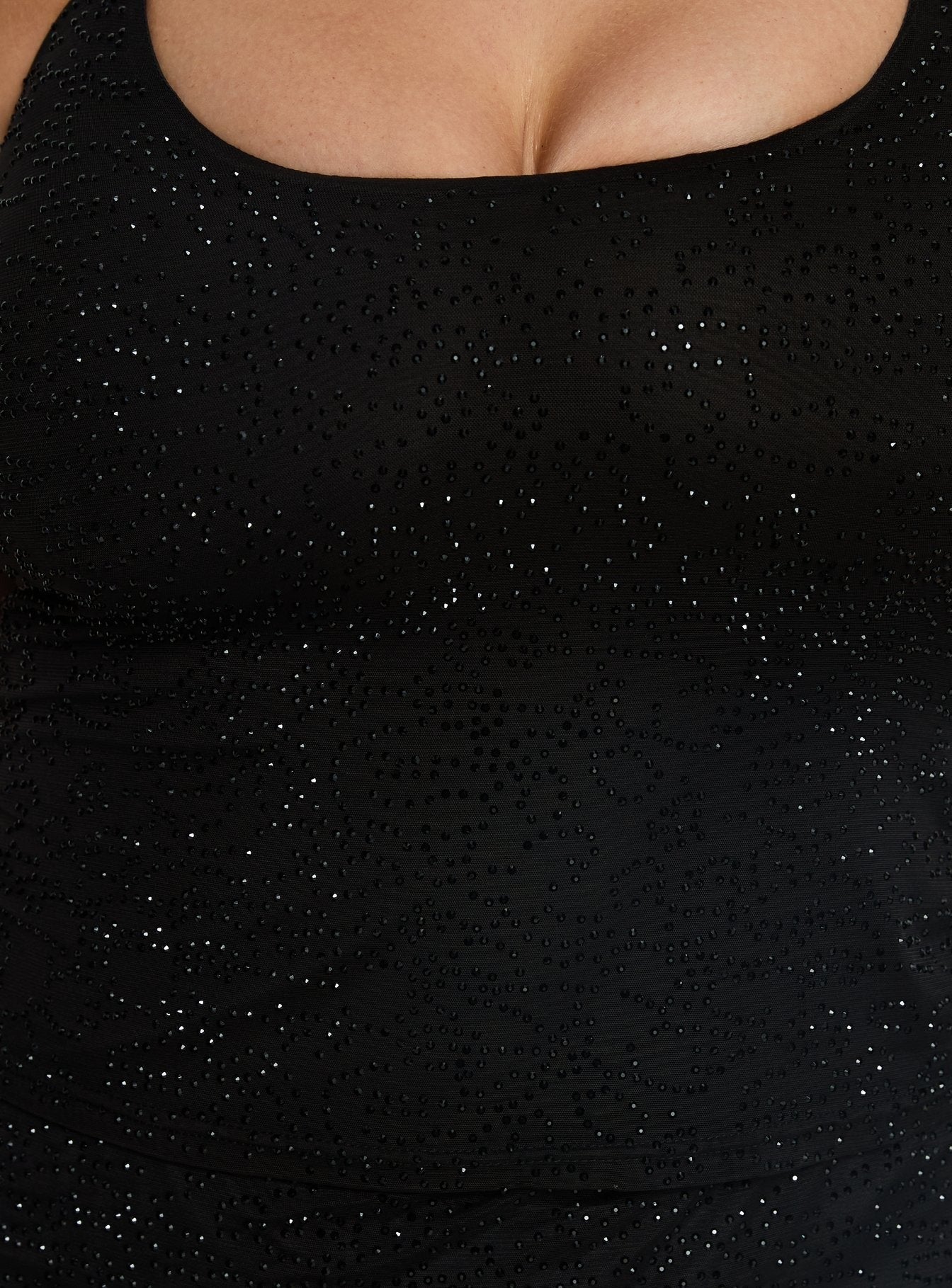 Jenesa Tie Back Top Black Curve