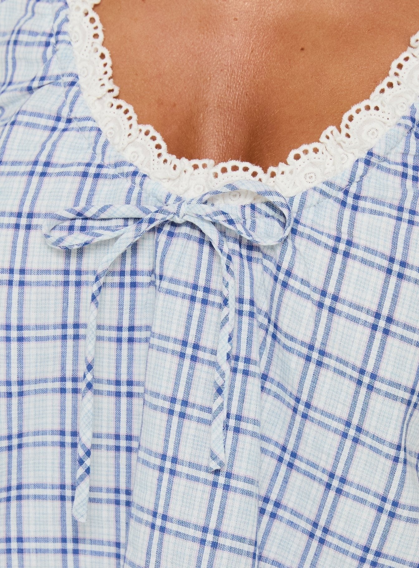 Antiquity Babydoll Top Multi Check