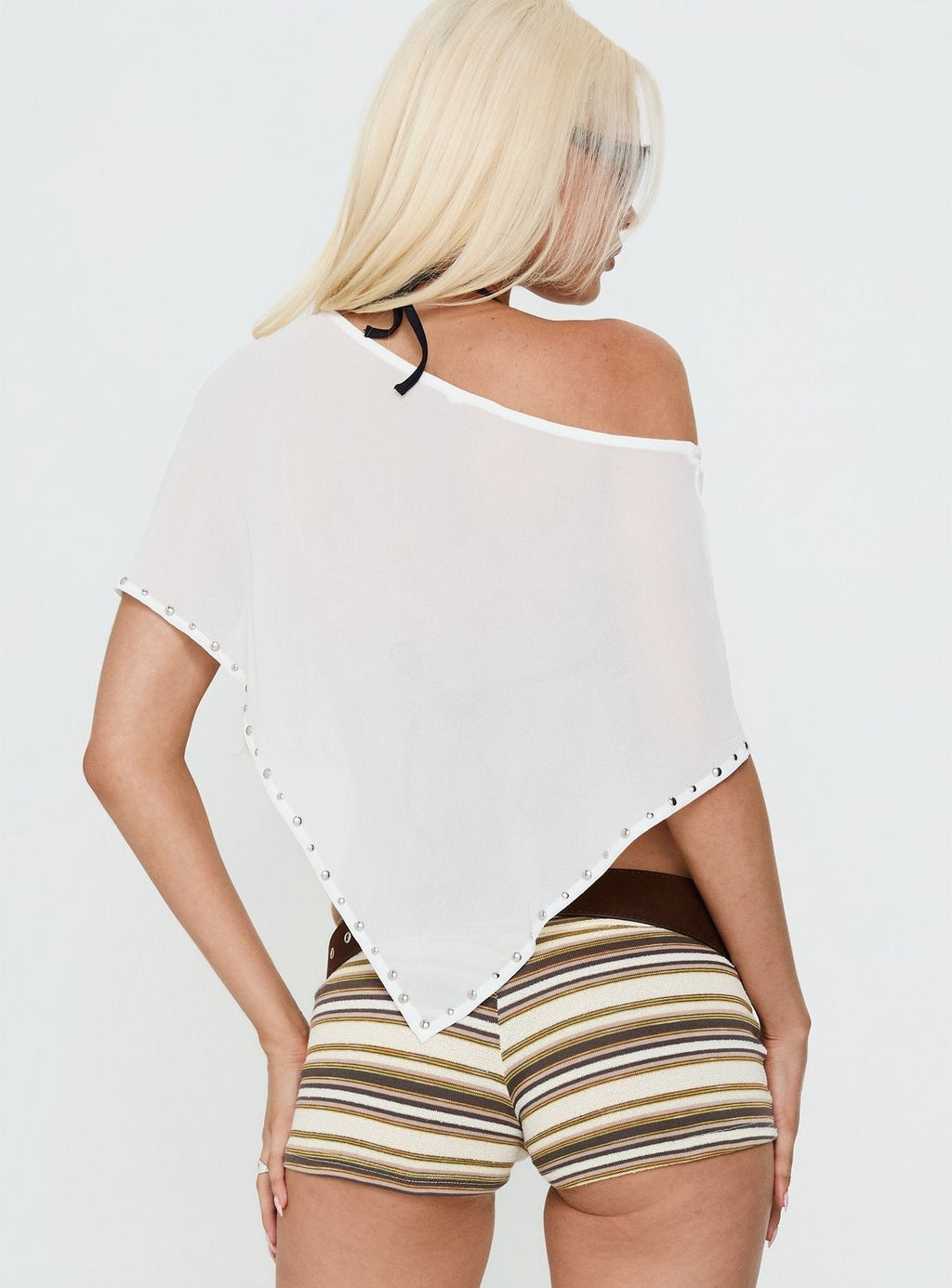 Safe Space Sheer Poncho White